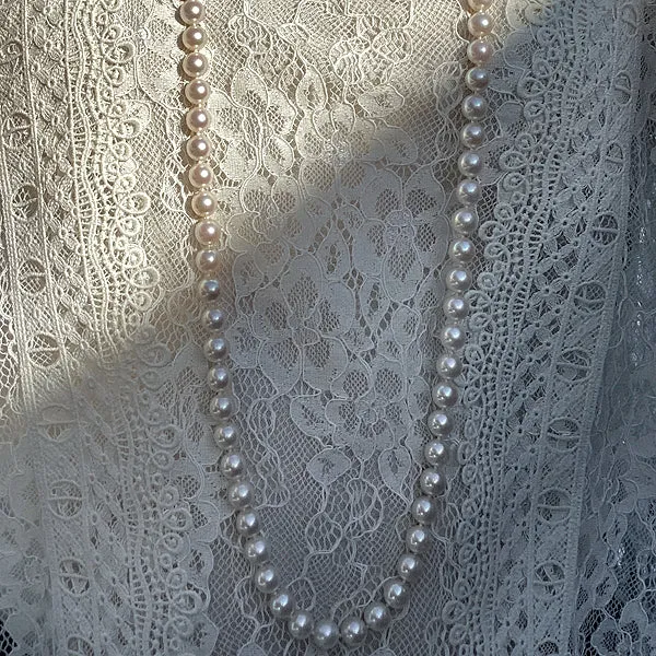 Vintage Single Strand Pearl Necklace