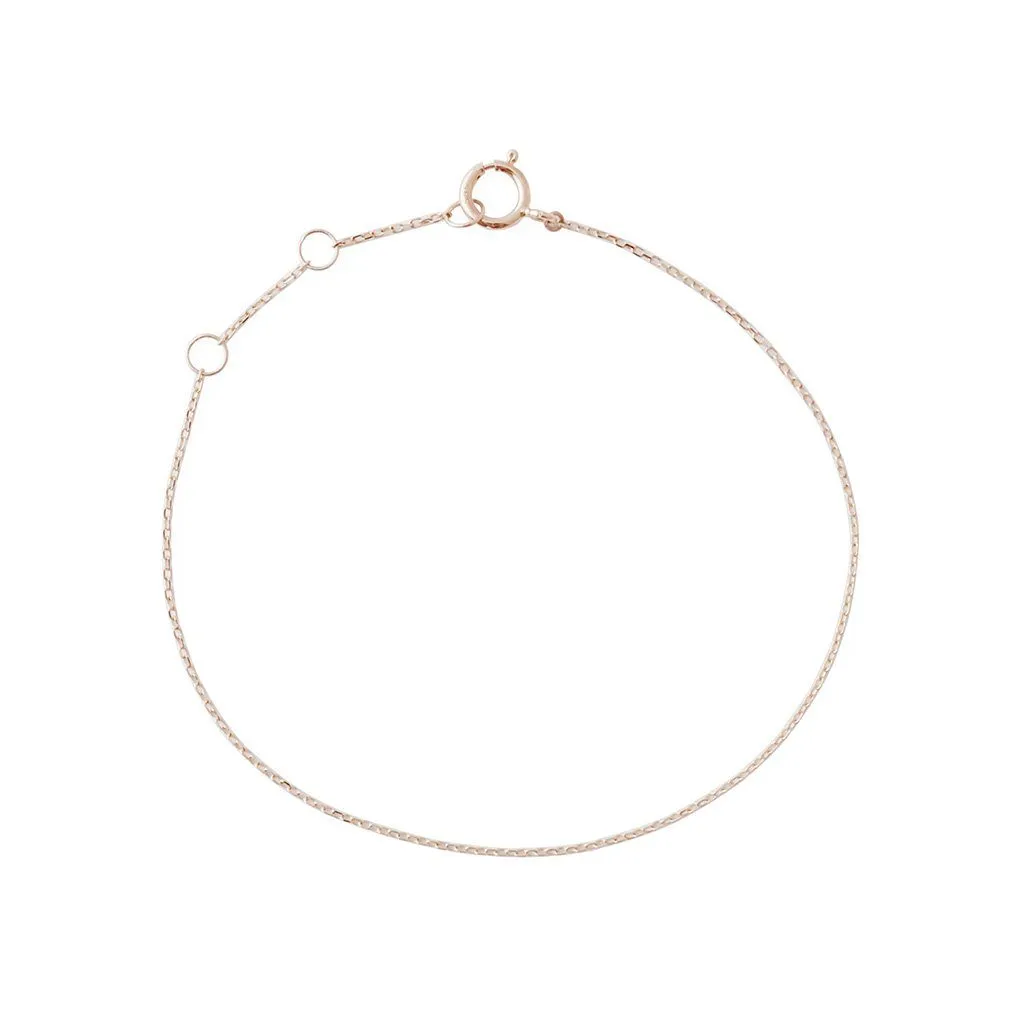 Whisper Thin Chain Bracelet, 14k Gold