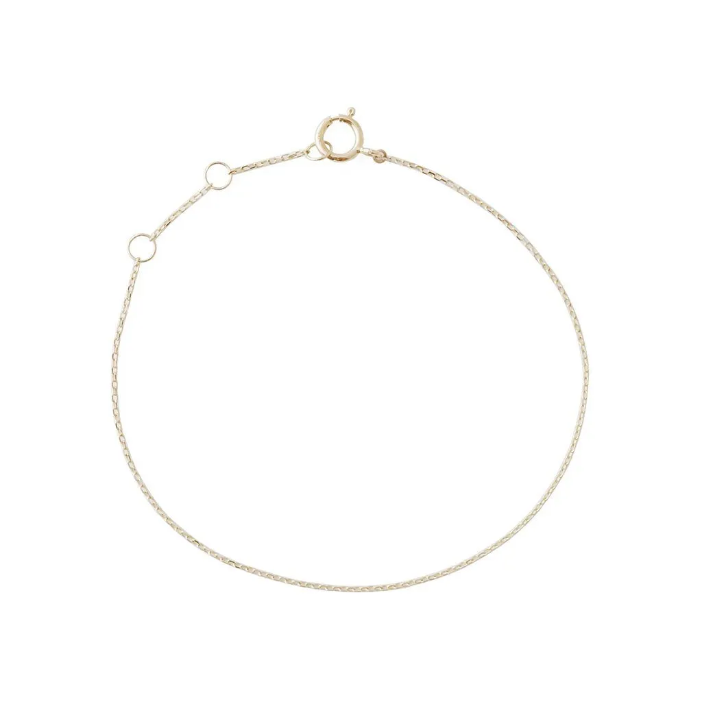 Whisper Thin Chain Bracelet, 14k Gold