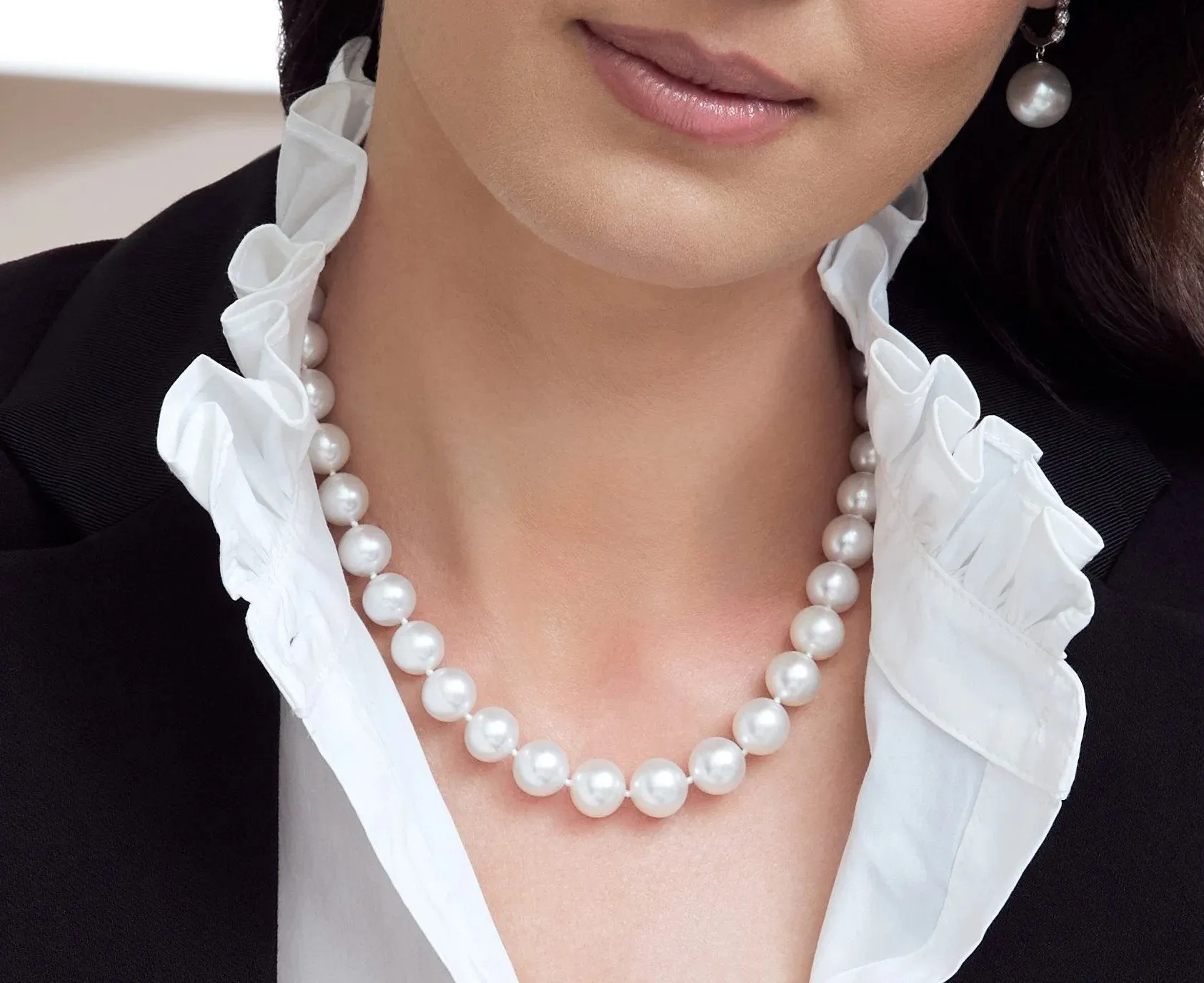 White South Sea Pearl Necklace, 10.0-13.0mm - AAAA Quality