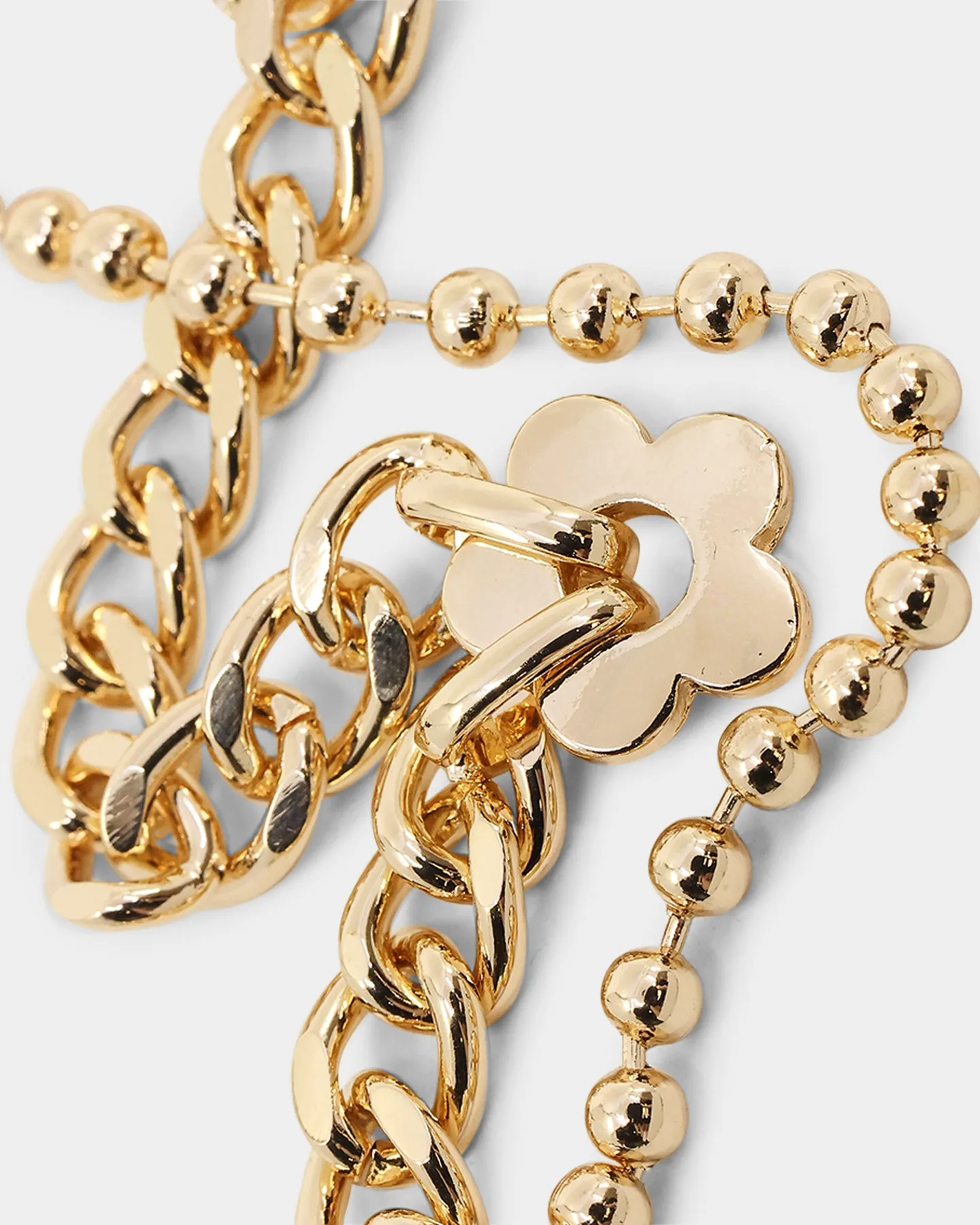 Wild For The Weekend Flower Bracelet Gold